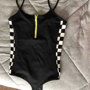 Checkered bodysuit